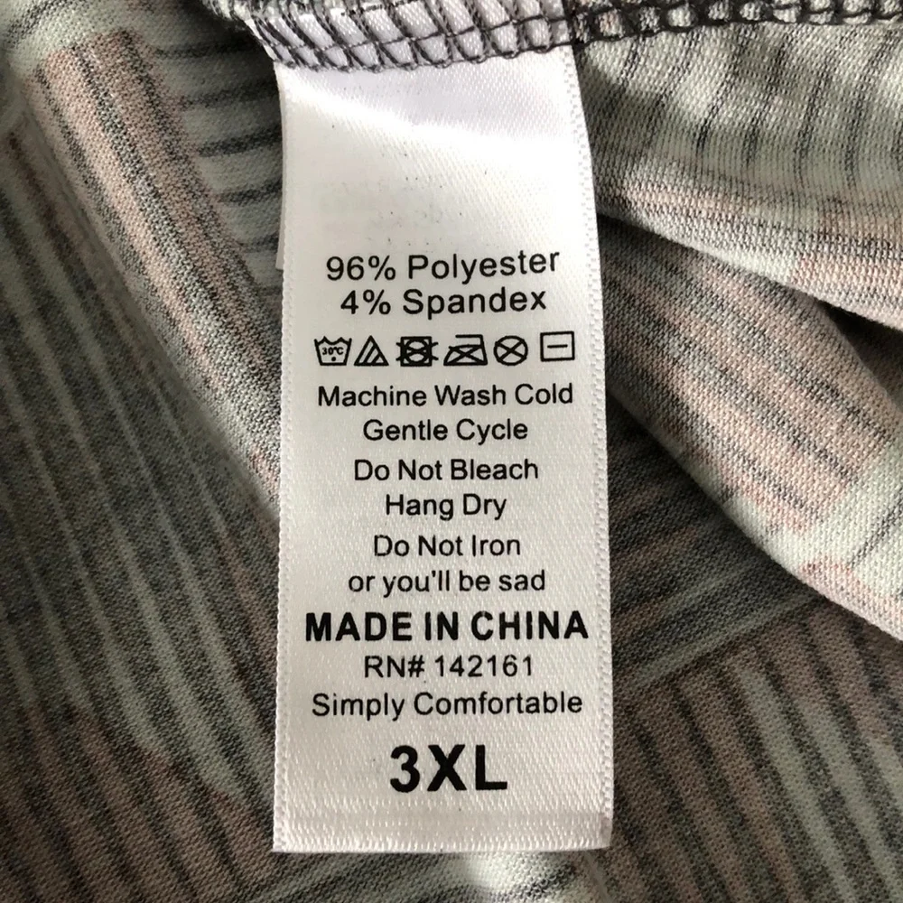 LuLaRoe A-Line Skirt in Brown and Teal Geometric Print - Picture 4 of 4